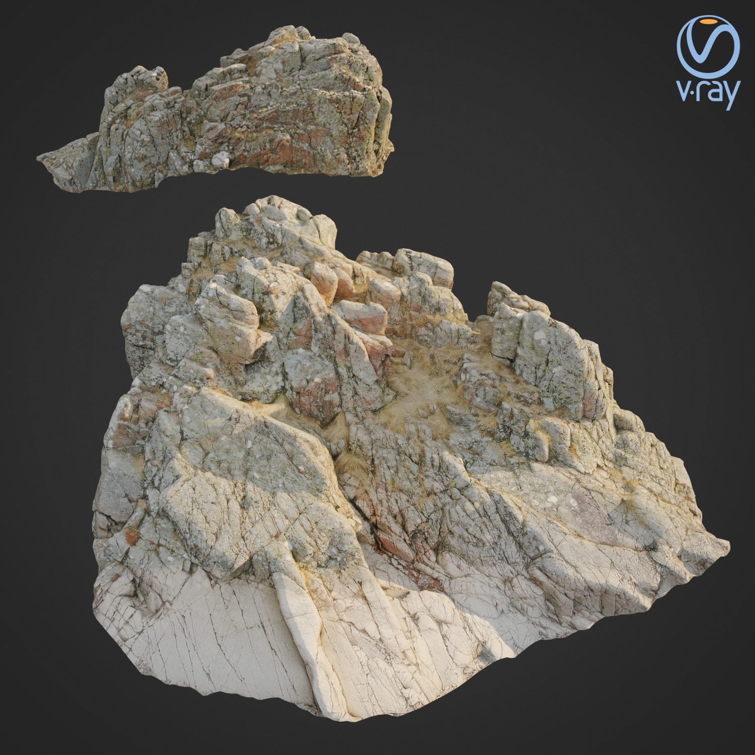 Cliff pack E bundle 3D model_4