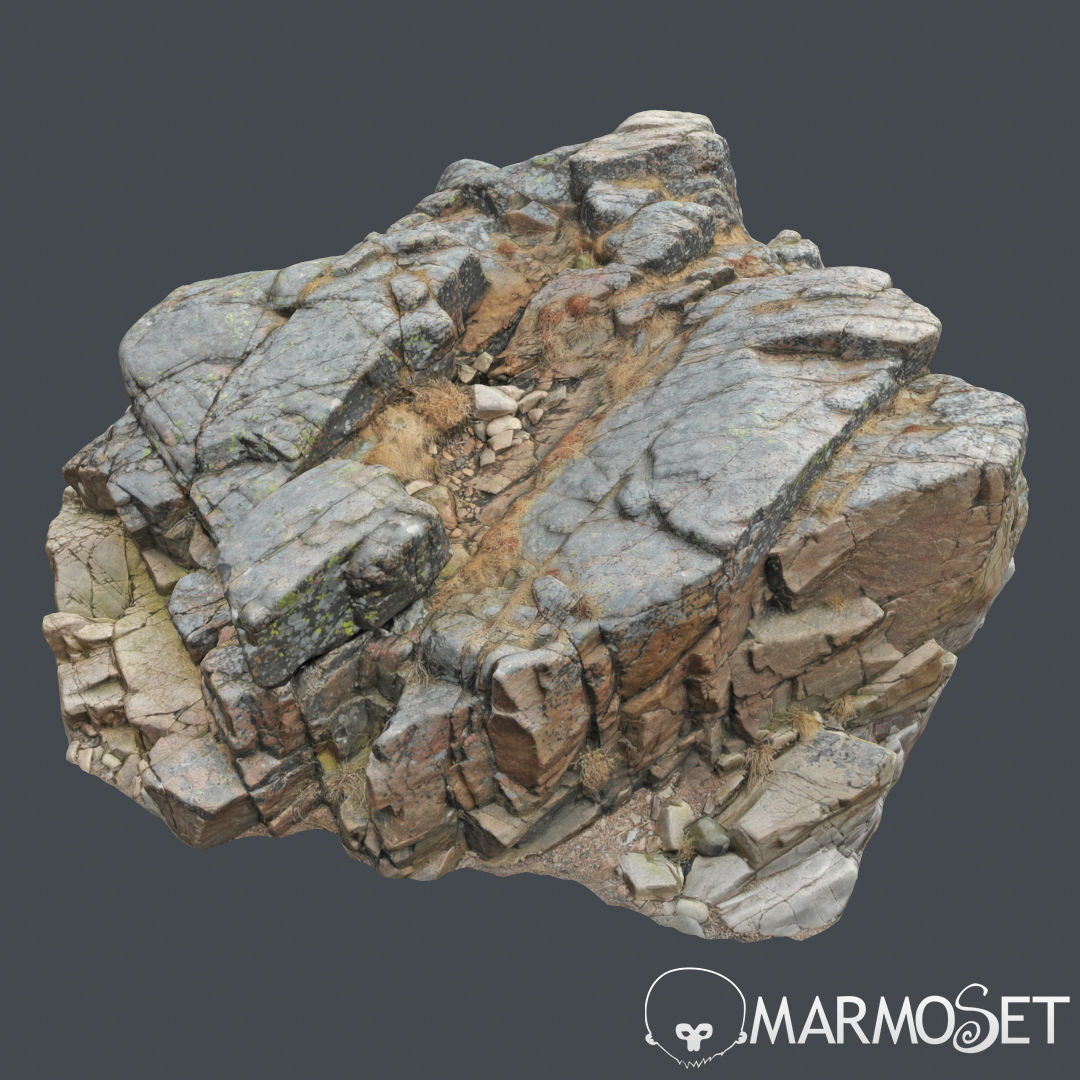 Cliff pack E bundle 3D model_27