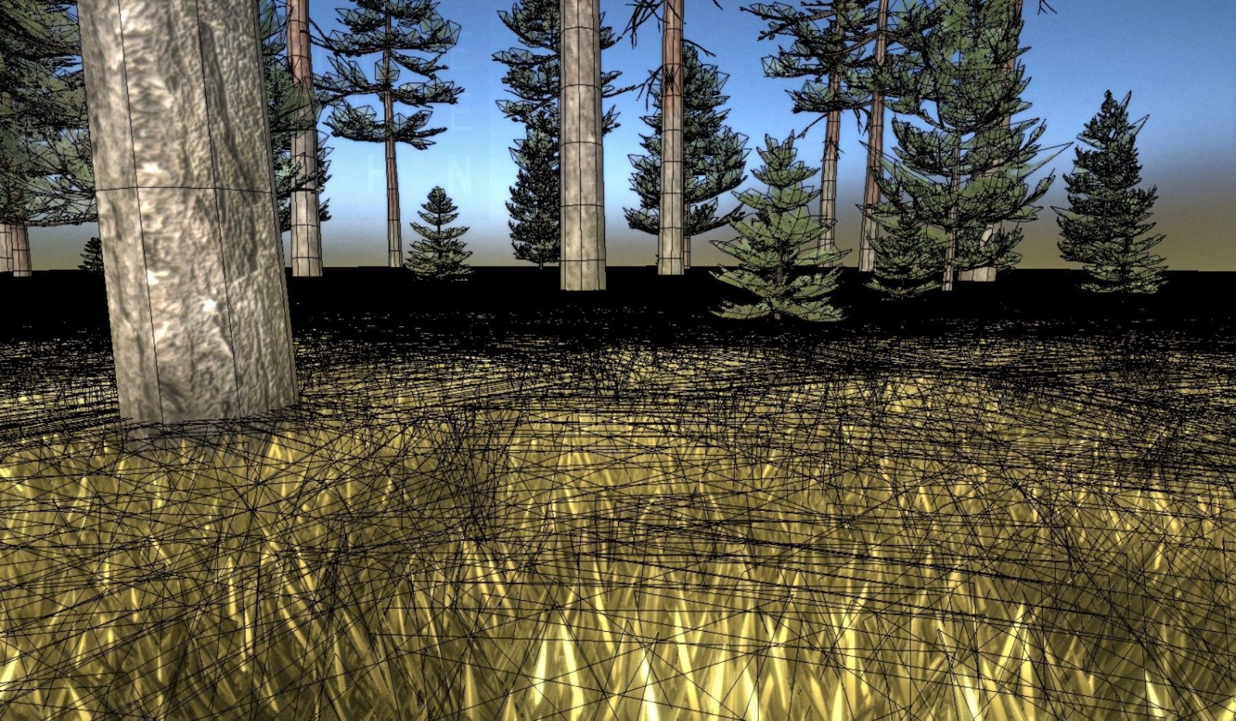Pine Forest Scene Low-poly 3D model_25