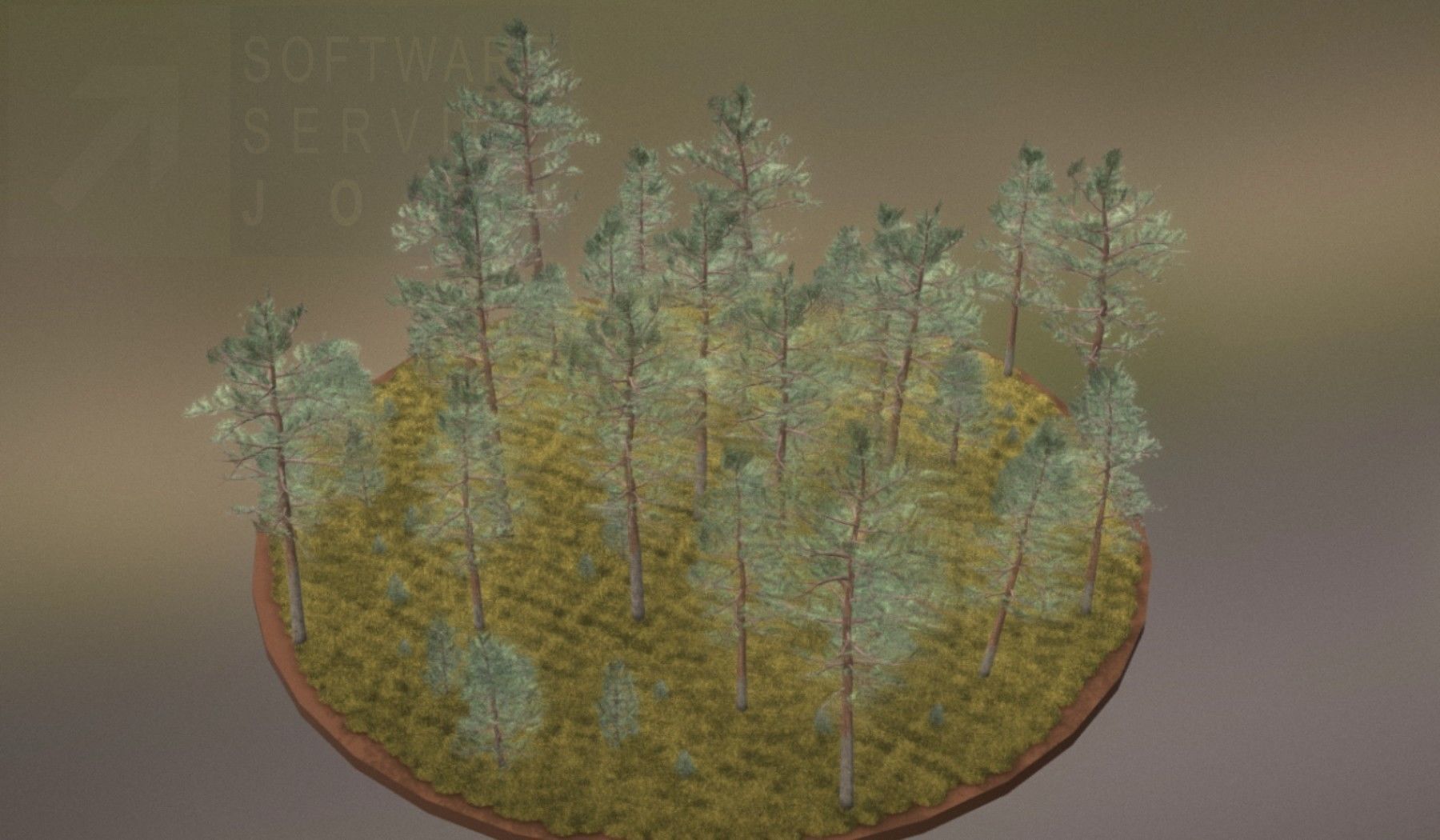 Pine Forest Scene Low-poly 3D model_86