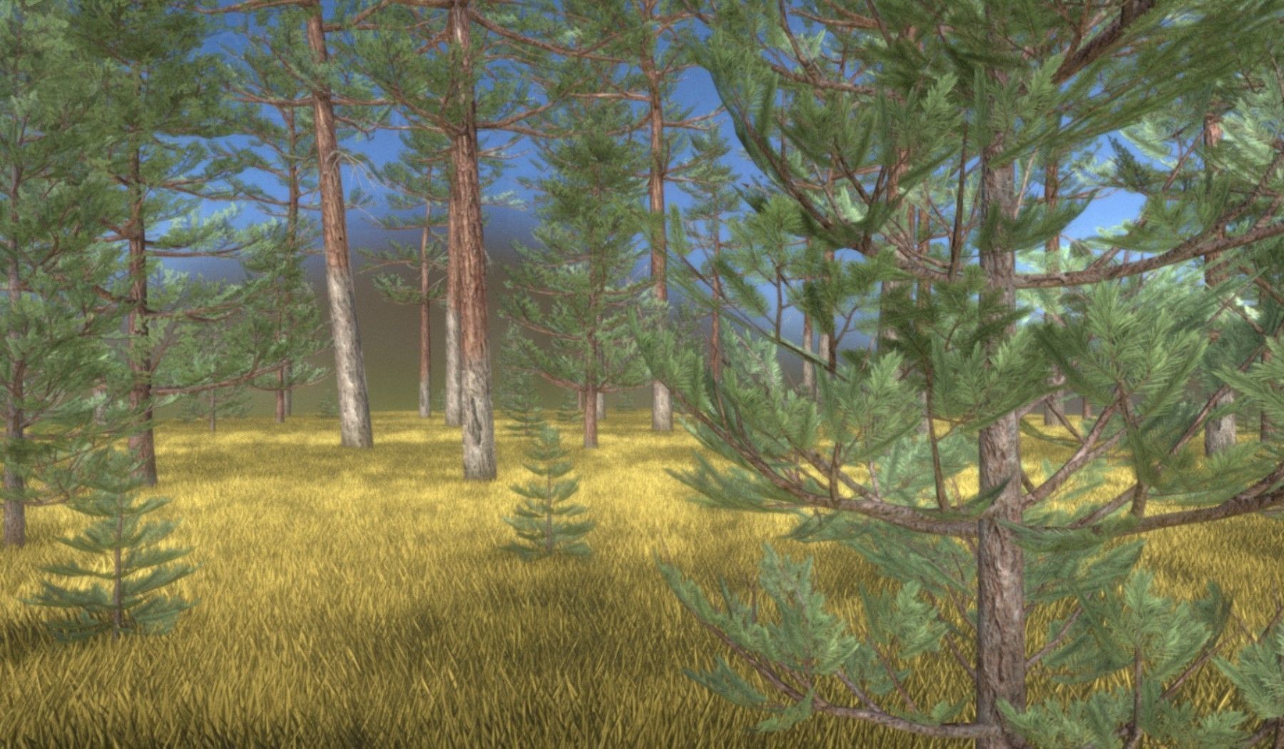 Pine Forest Scene Low-poly 3D model_22