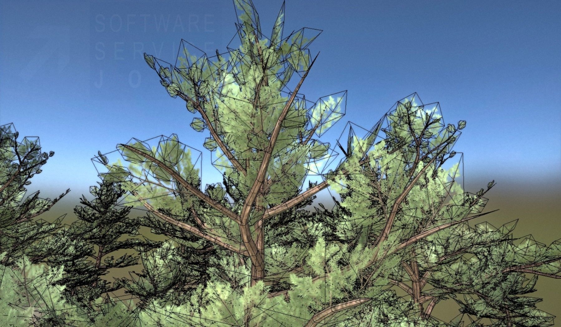 Pine Forest Scene Low-poly 3D model_18