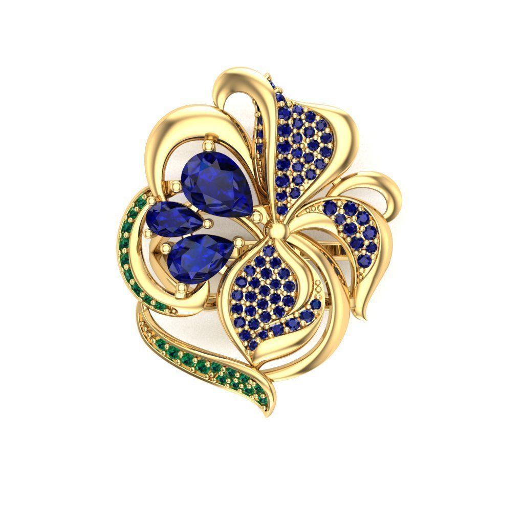 Ring Flower set 3D print model_1