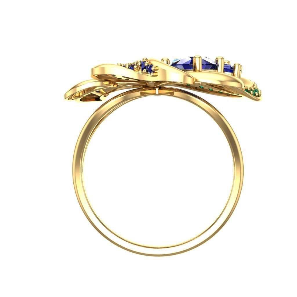 Ring Flower set 3D print model_2