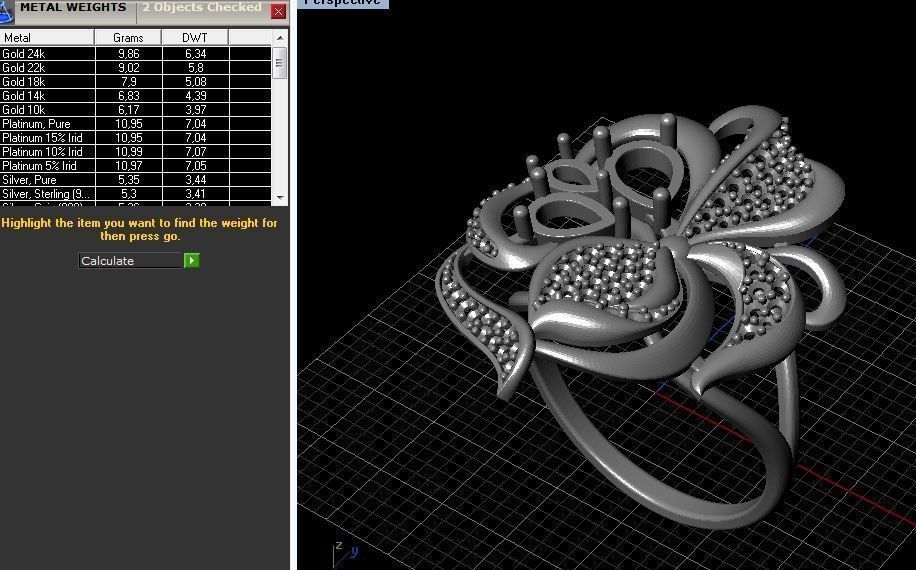 Ring Flower set 3D print model_4