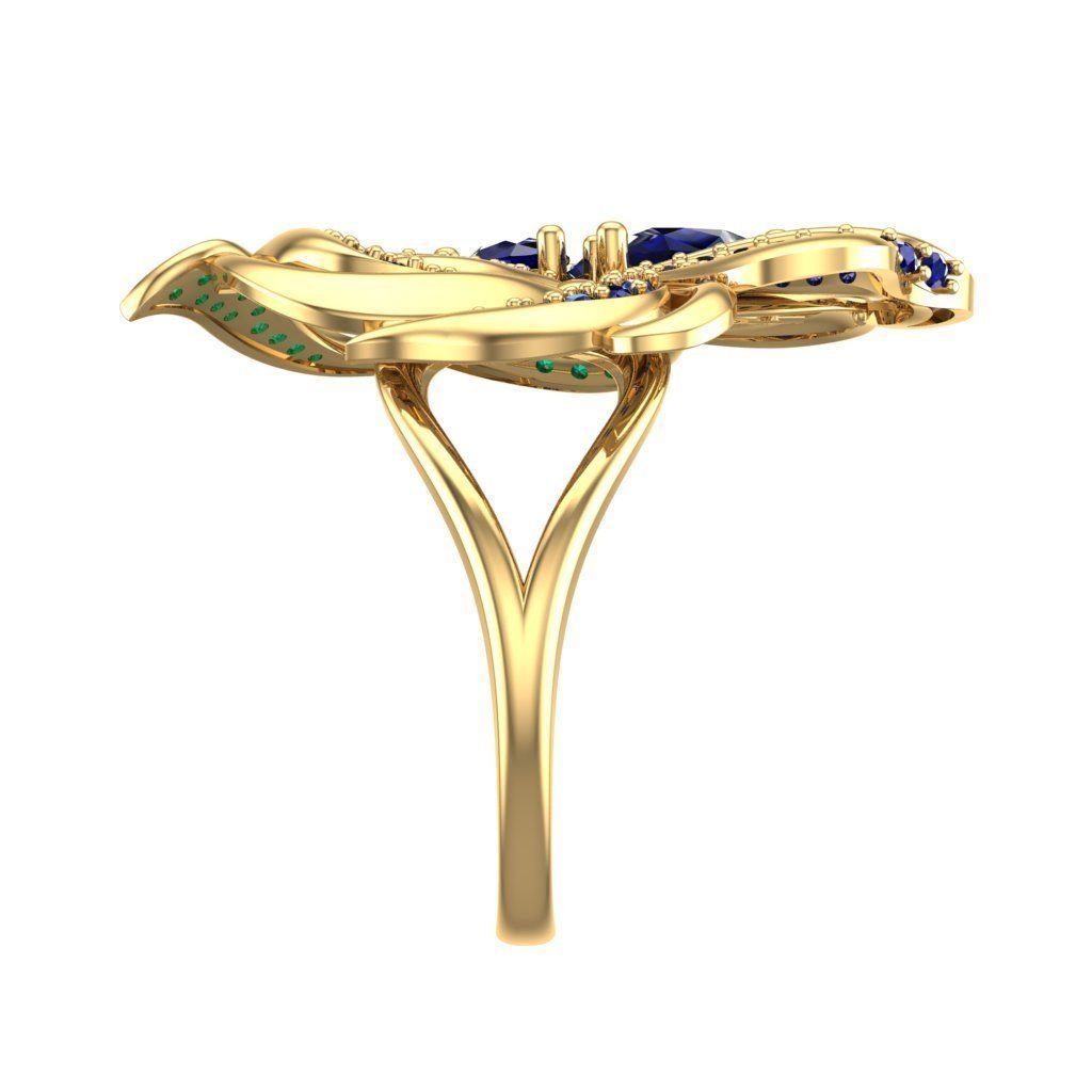 Ring Flower set 3D print model_3