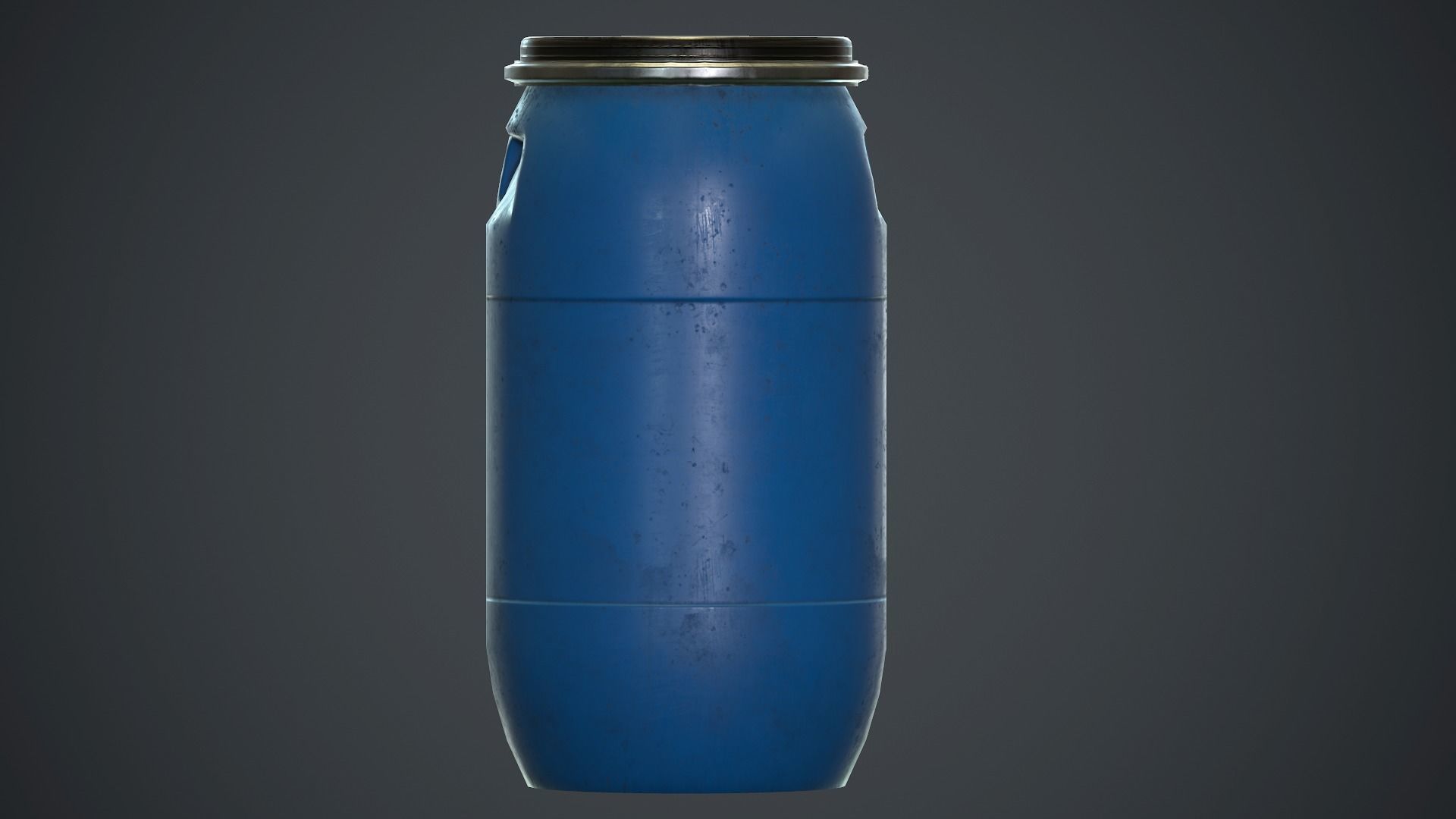 Plastic Barrel PBR Game Ready Low-poly 3D model_9