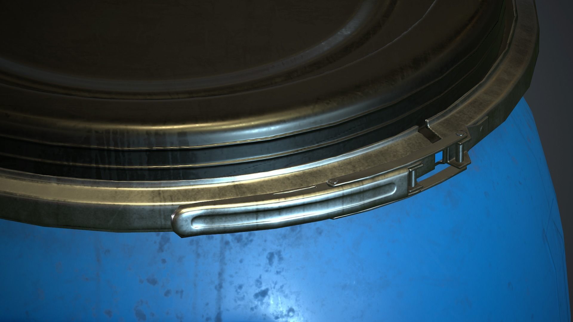 Plastic Barrel PBR Game Ready Low-poly 3D model_7