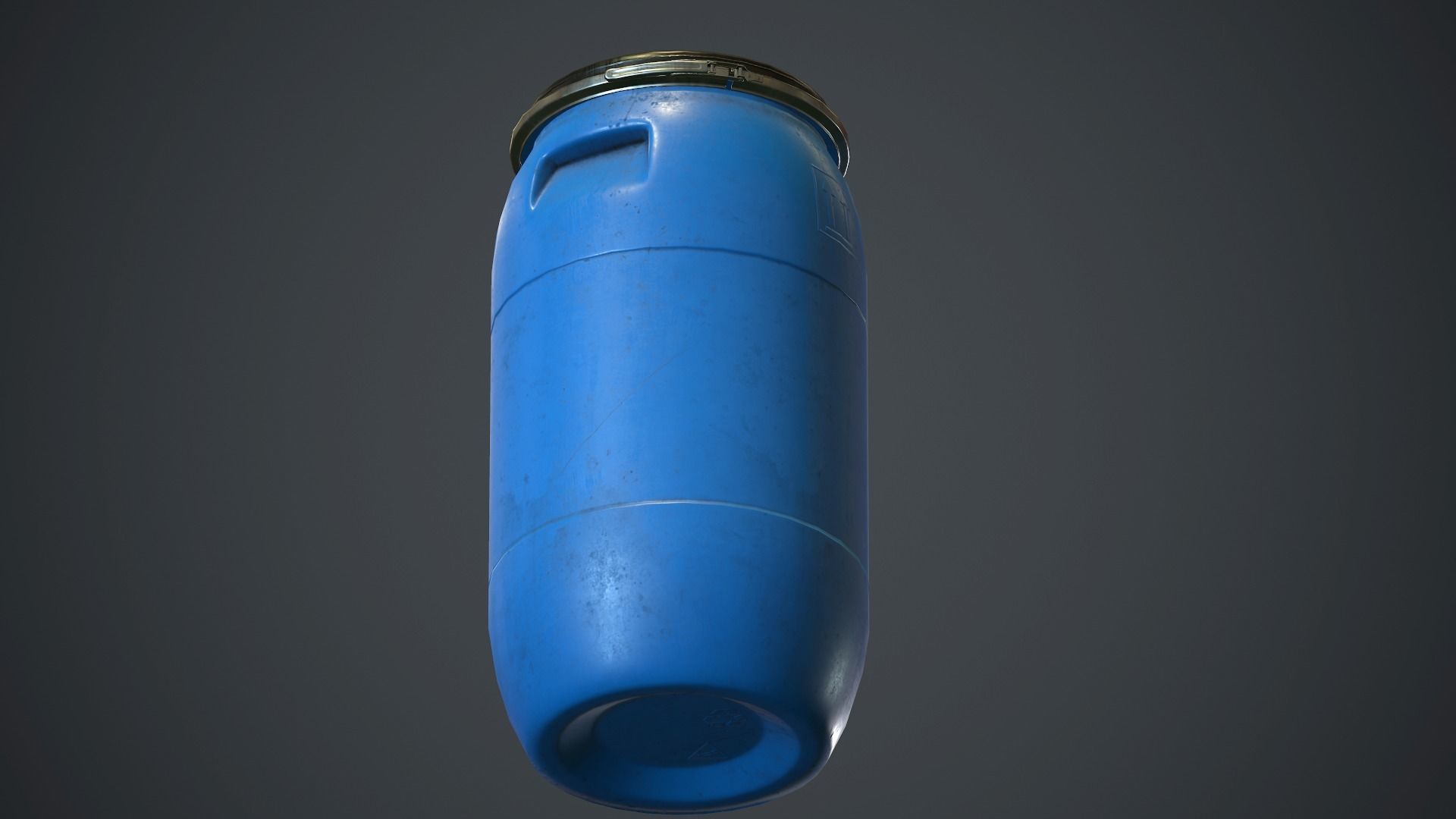 Plastic Barrel PBR Game Ready Low-poly 3D model_4