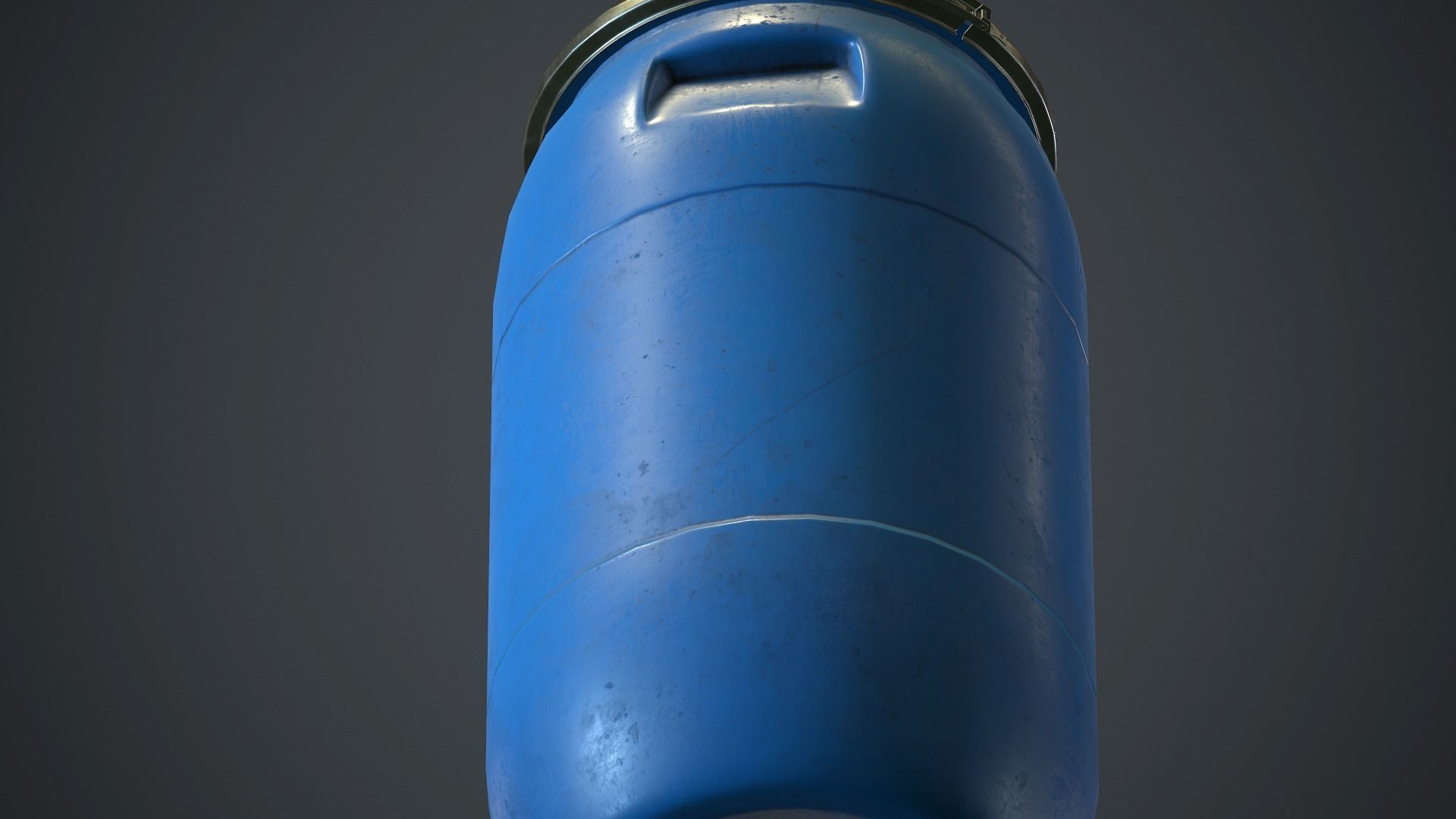 Plastic Barrel PBR Game Ready Low-poly 3D model_13