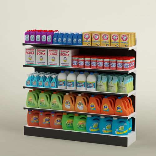 Storage shelving rack chemical products 01 3D model