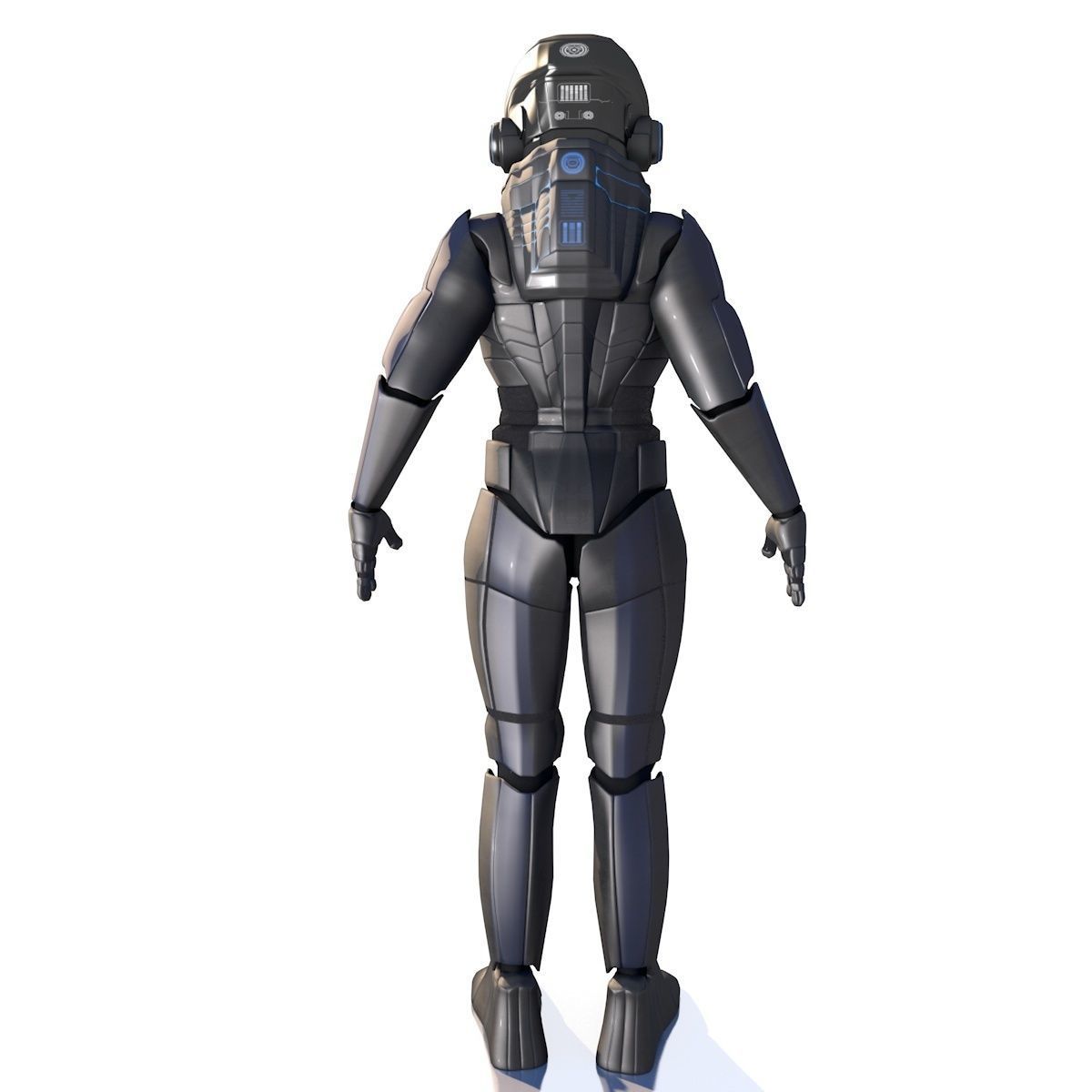 spaceman sci-fi soldier - sci-fi soldier 3D model_3