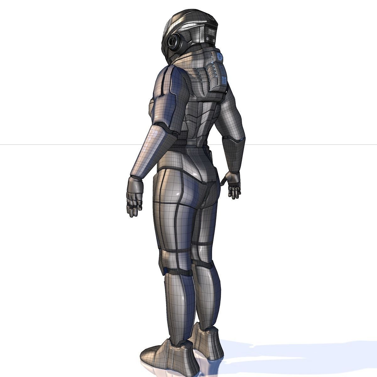 spaceman sci-fi soldier - sci-fi soldier 3D model_5