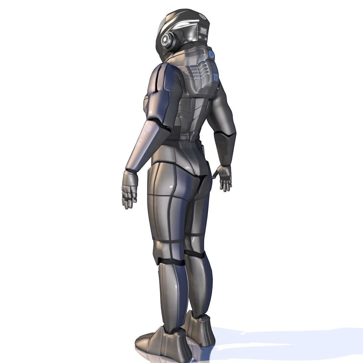 spaceman sci-fi soldier - sci-fi soldier 3D model_2