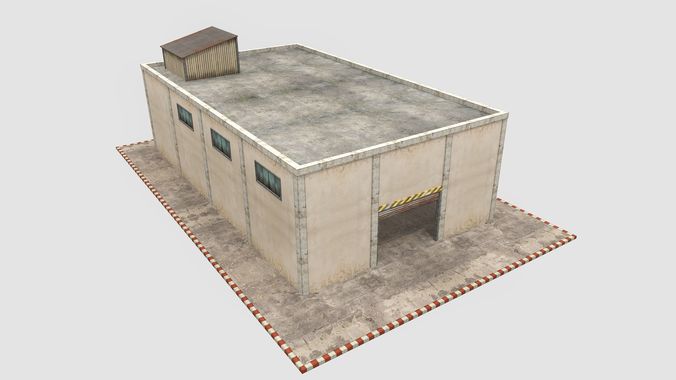 Warehouse Building - Low Poly Low-poly 3D model