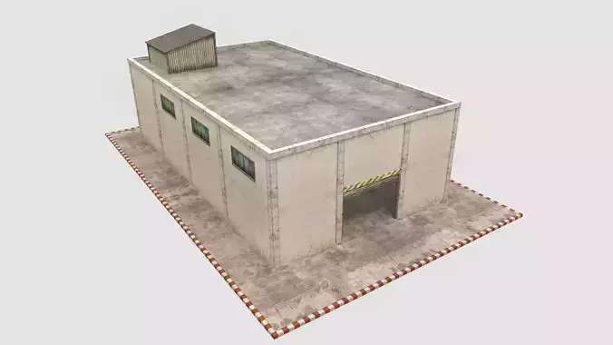 Warehouse Building - Low Poly