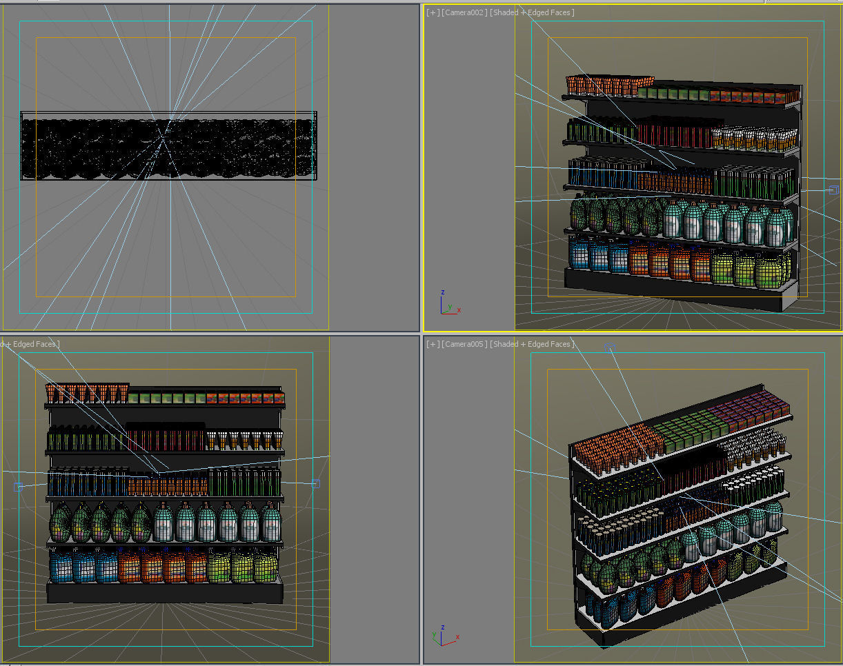 Storage shelving rack chemical products 02 3D model_7