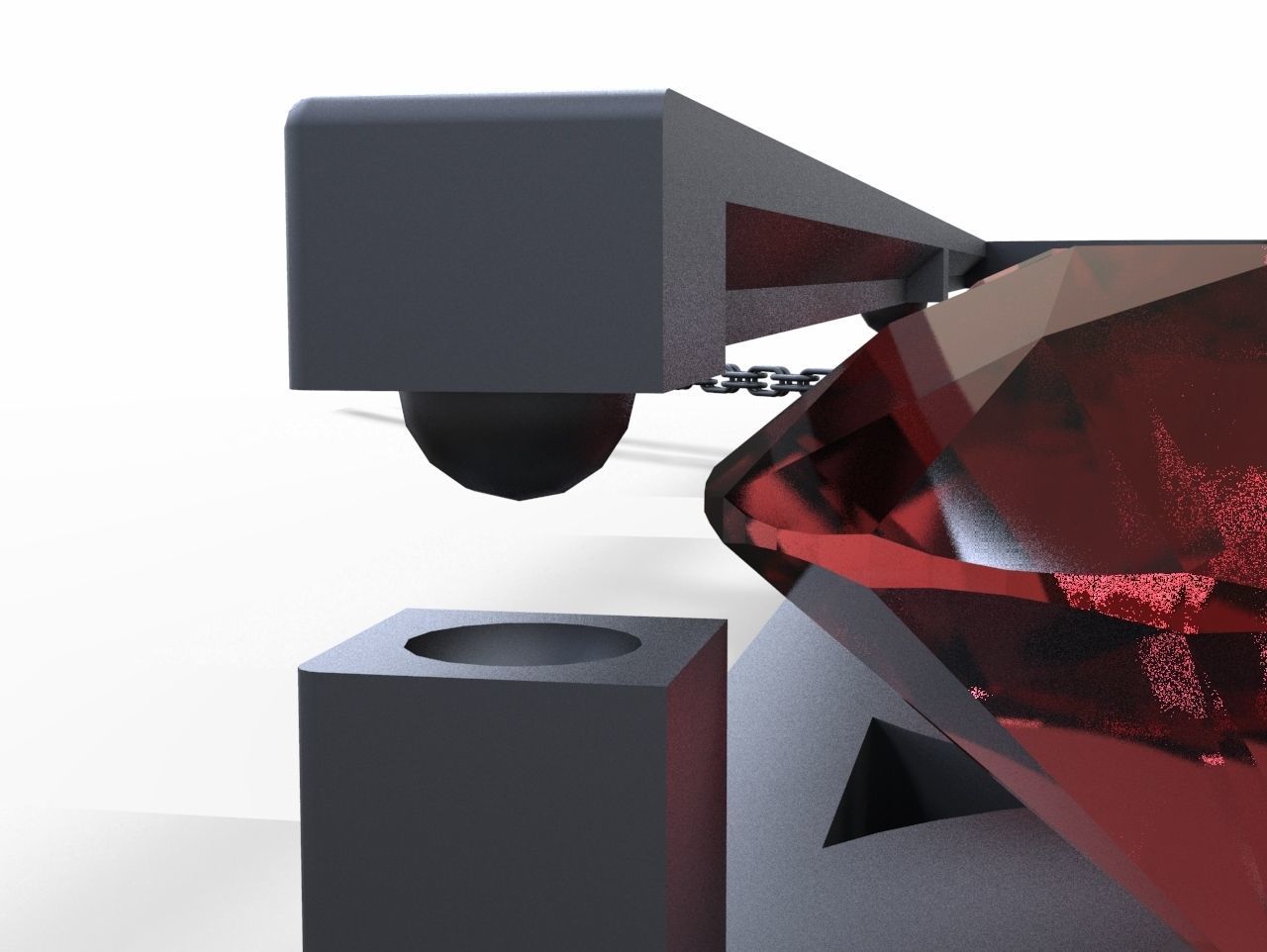 Pendant with Rubies 3D print model_7