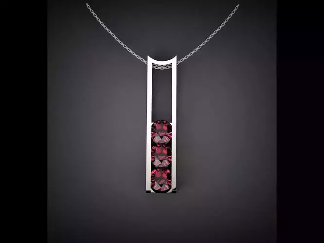 Pendant with Rubies