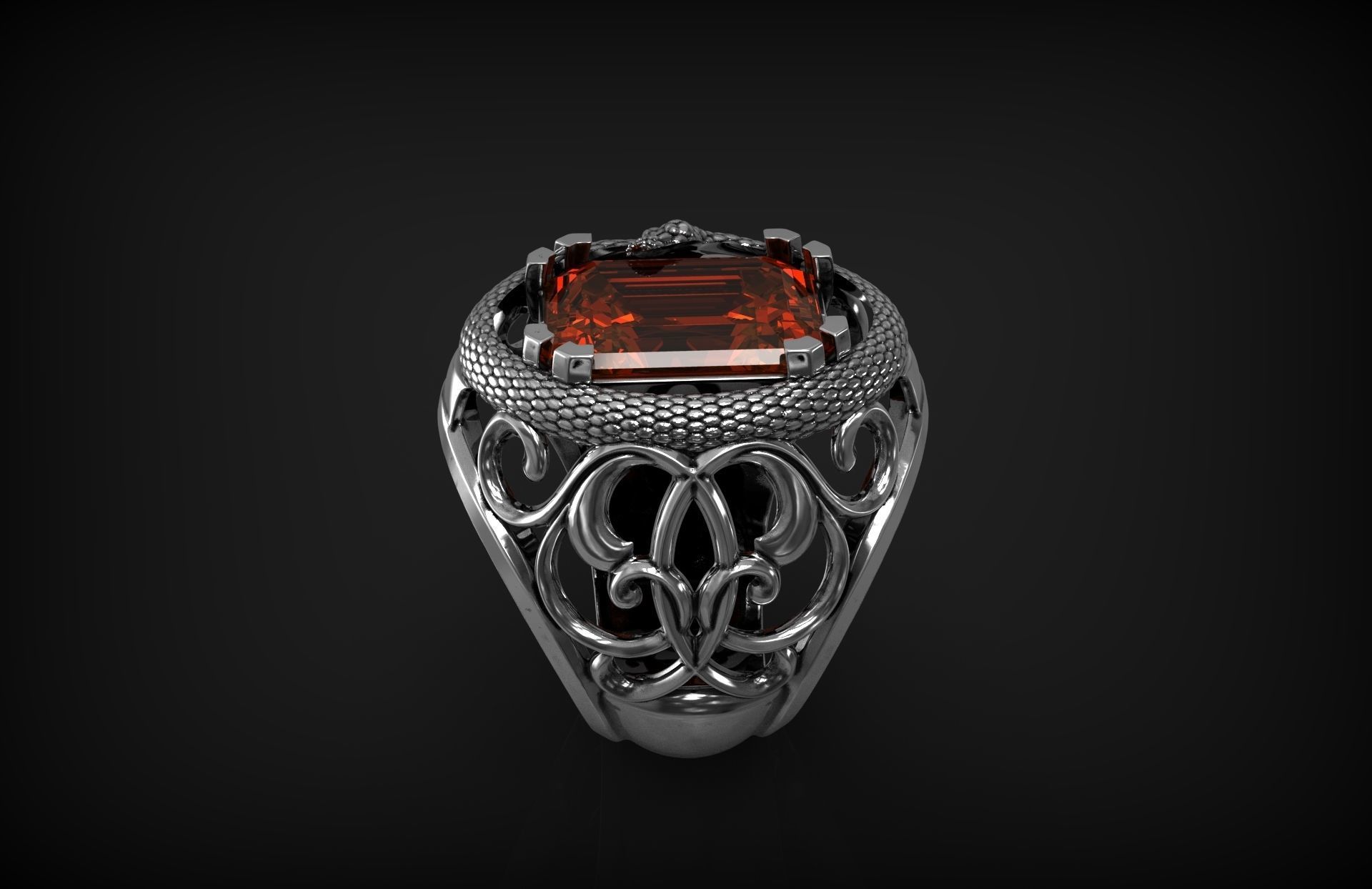 Ring Snake  3D print model_1