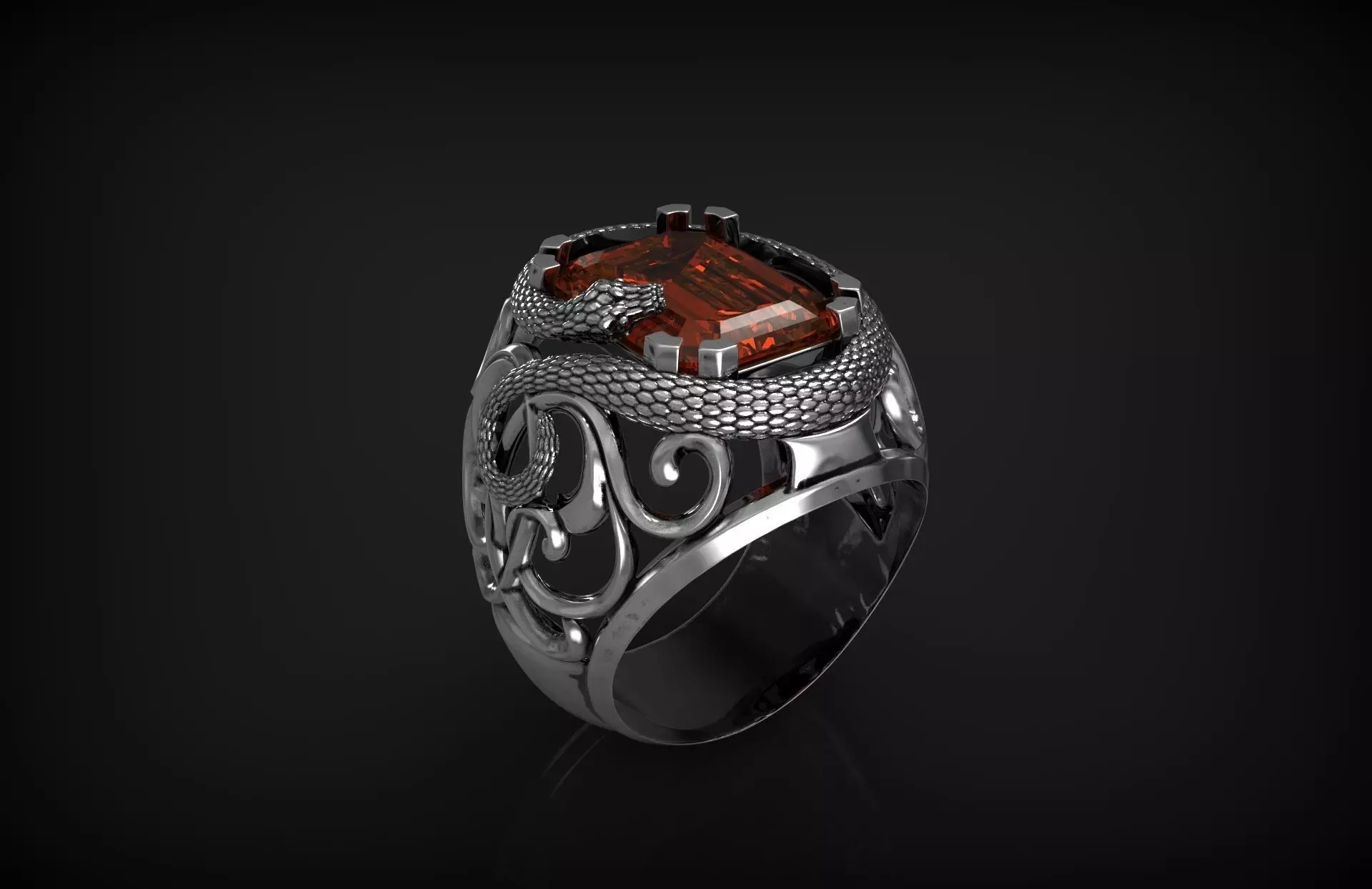 Ring Snake  3D print model_0