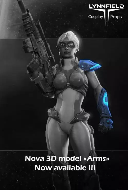 Nova arms armor part from Starcraft HOTS 3D print model_0