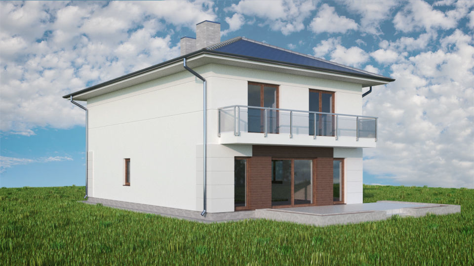 House 05C2 Low-poly 3D model_2