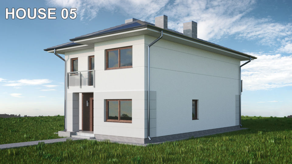 House 05C2 Low-poly 3D model_1