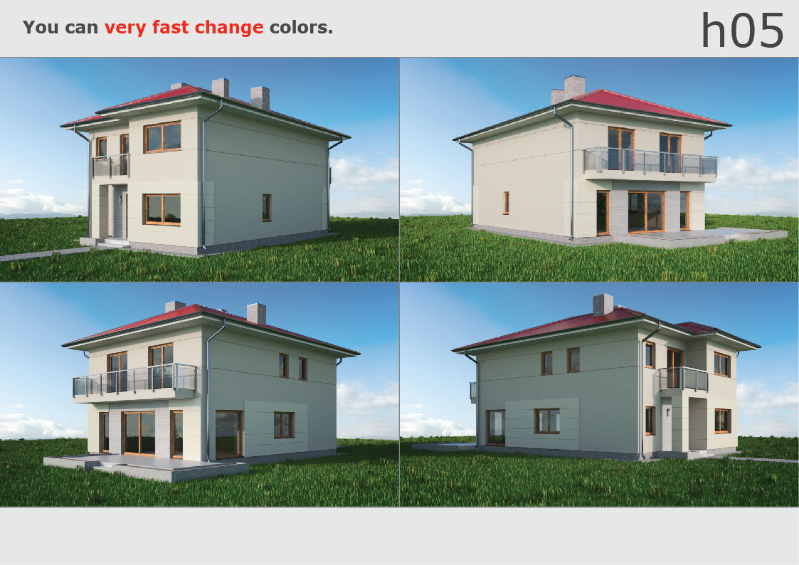 House 05C2 Low-poly 3D model_6