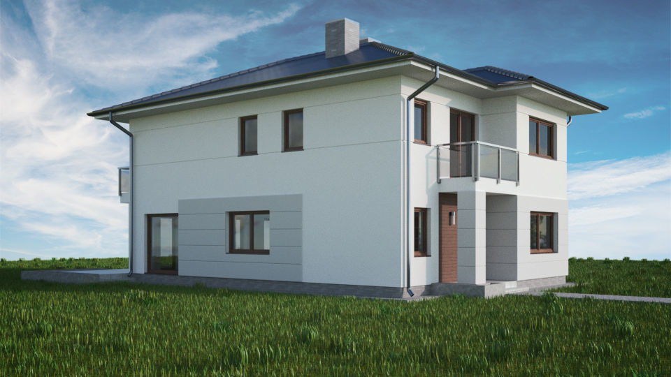 House 05C2 Low-poly 3D model_4