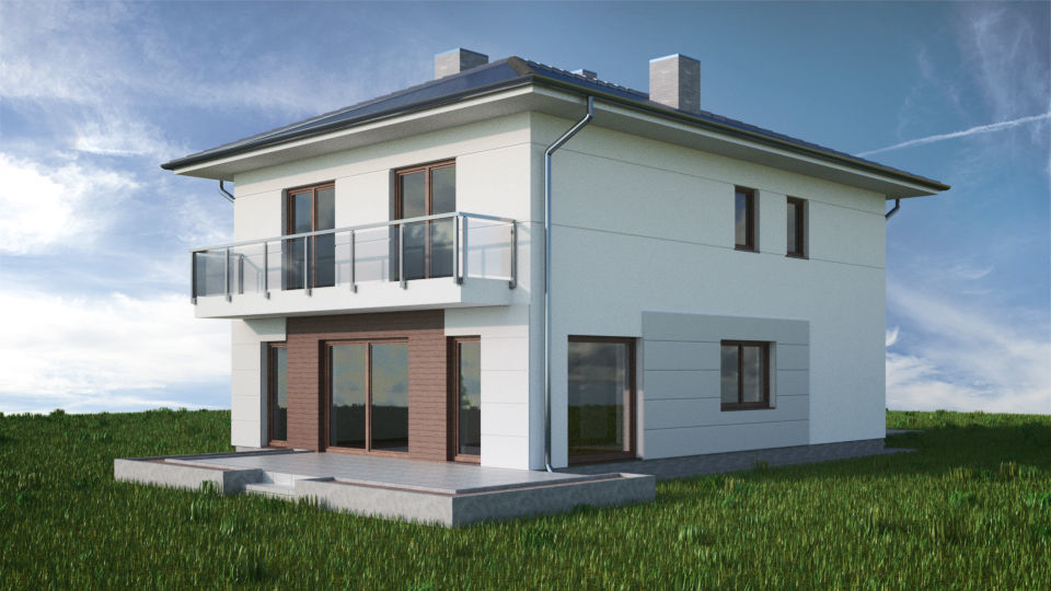 House 05C2 Low-poly 3D model_3