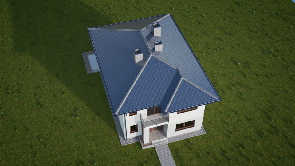 House 05C2 Low-poly 3D model_5