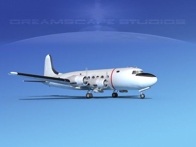 Douglas C-54 Skymaster Bare Metal 3D model