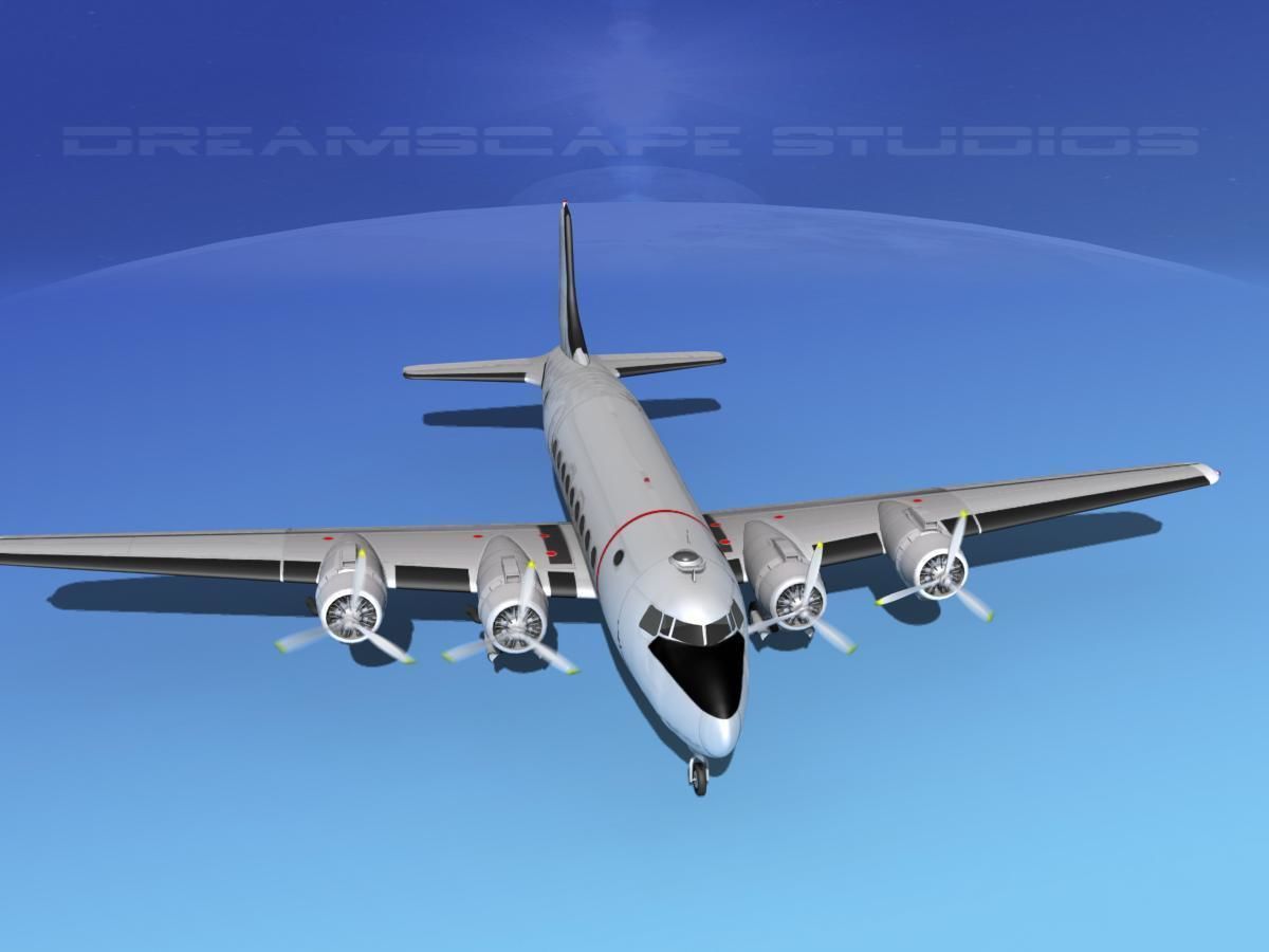 Douglas C-54 Skymaster Bare Metal 3D model_9