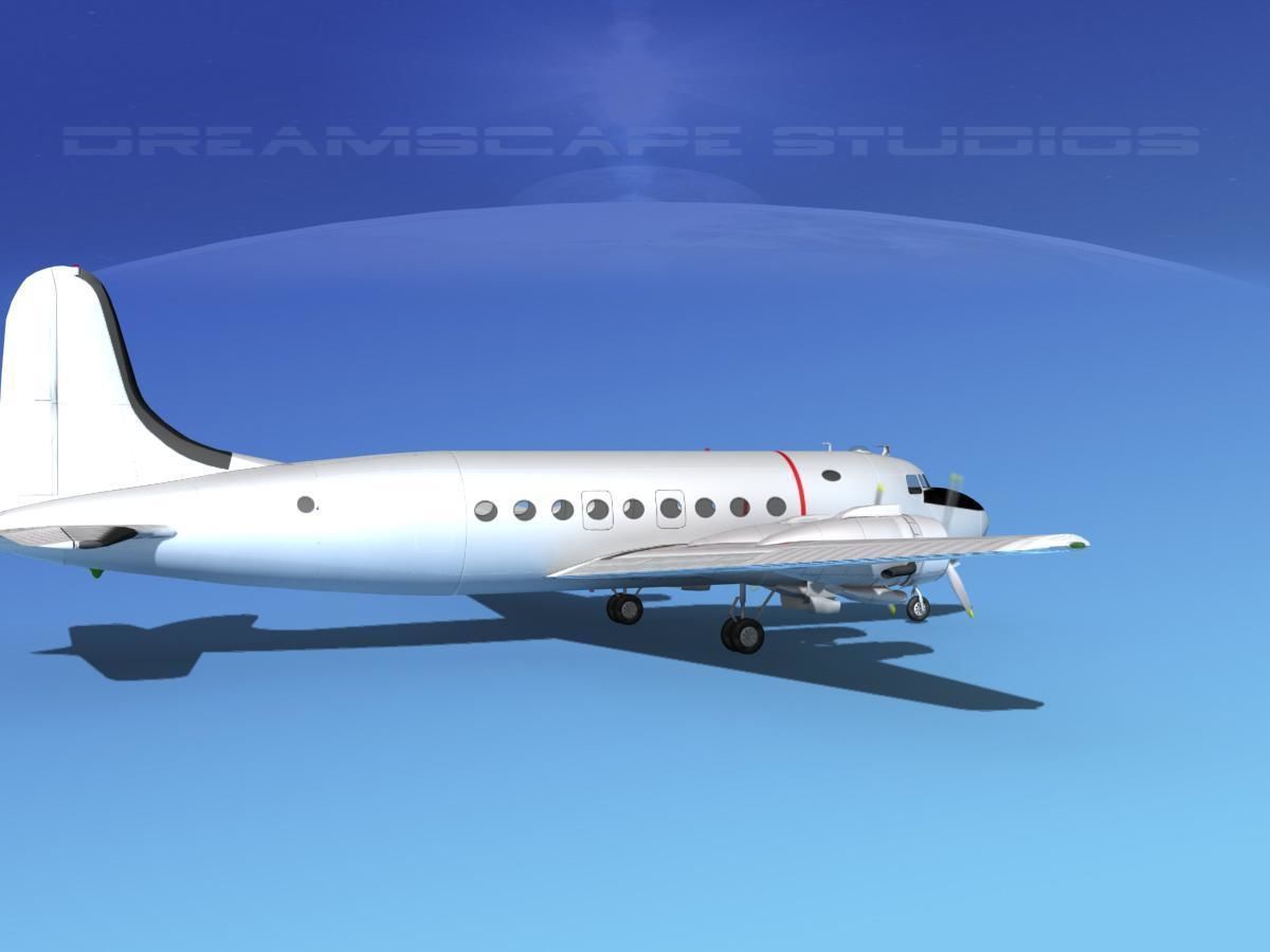 Douglas C-54 Skymaster Bare Metal 3D model_11