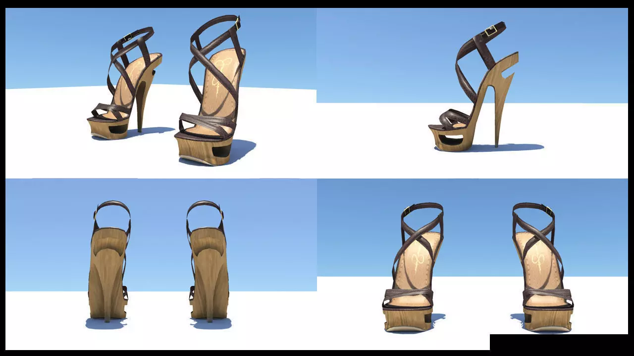 High Heel Low poly Free low-poly 3D model