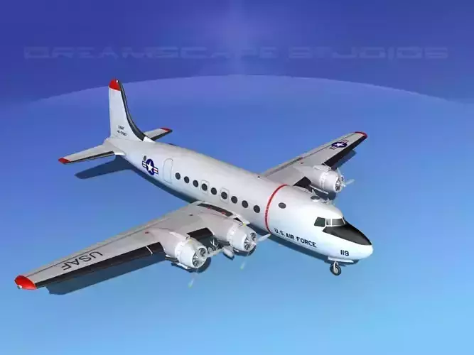Douglas C-54 Skymaster V01 3D model