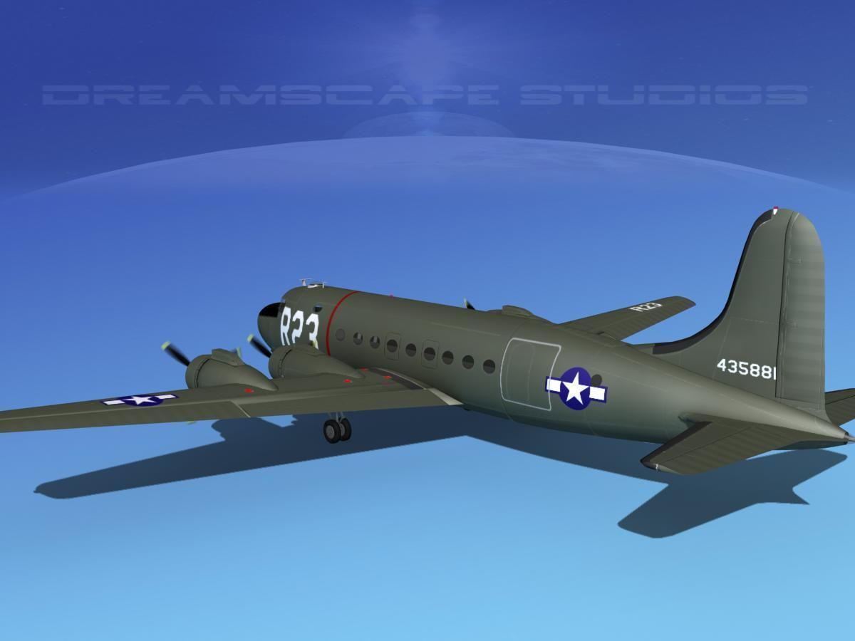 Douglas C-54 Skymaster V02 3D model_5