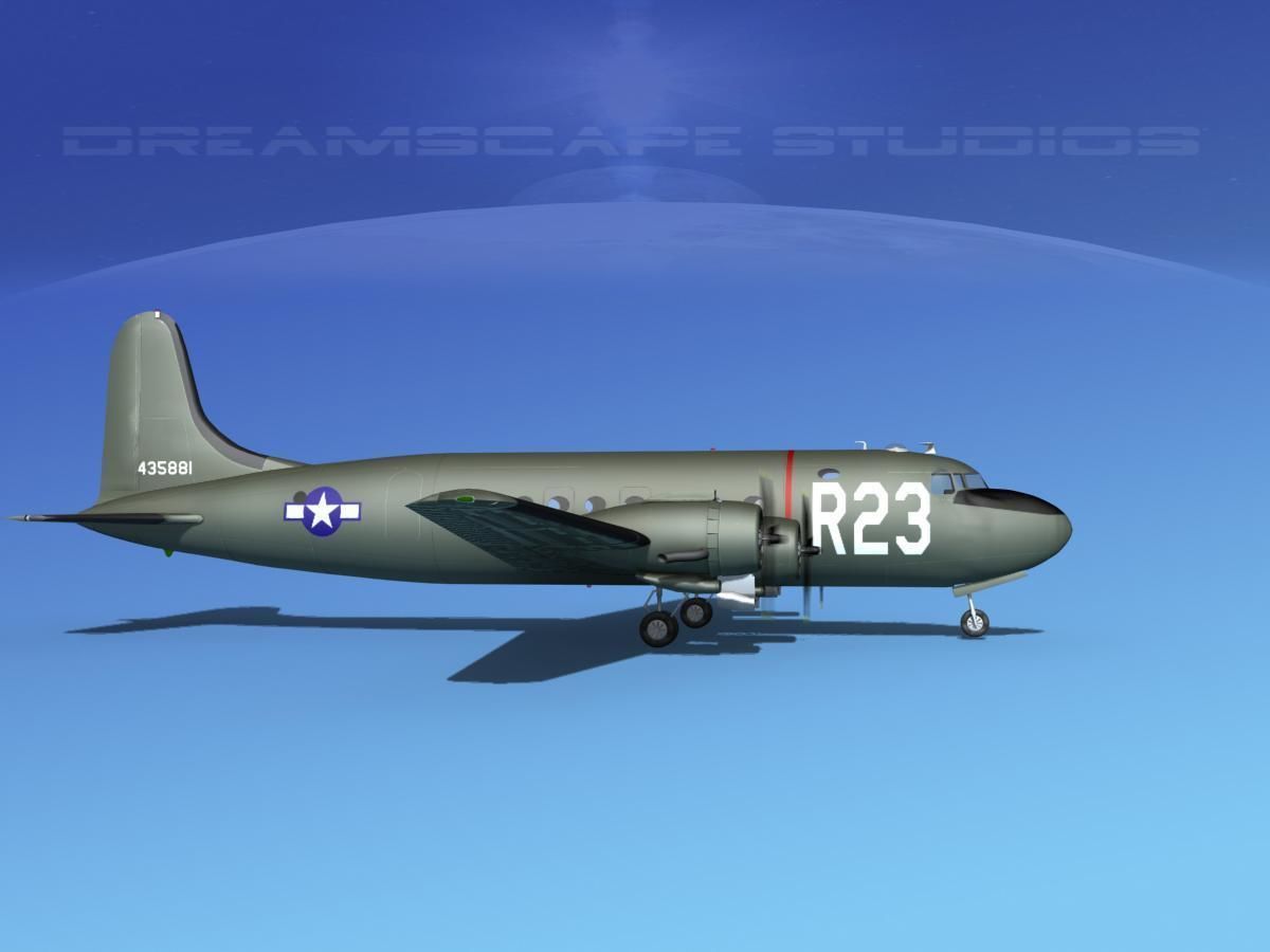 Douglas C-54 Skymaster V02 3D model_1