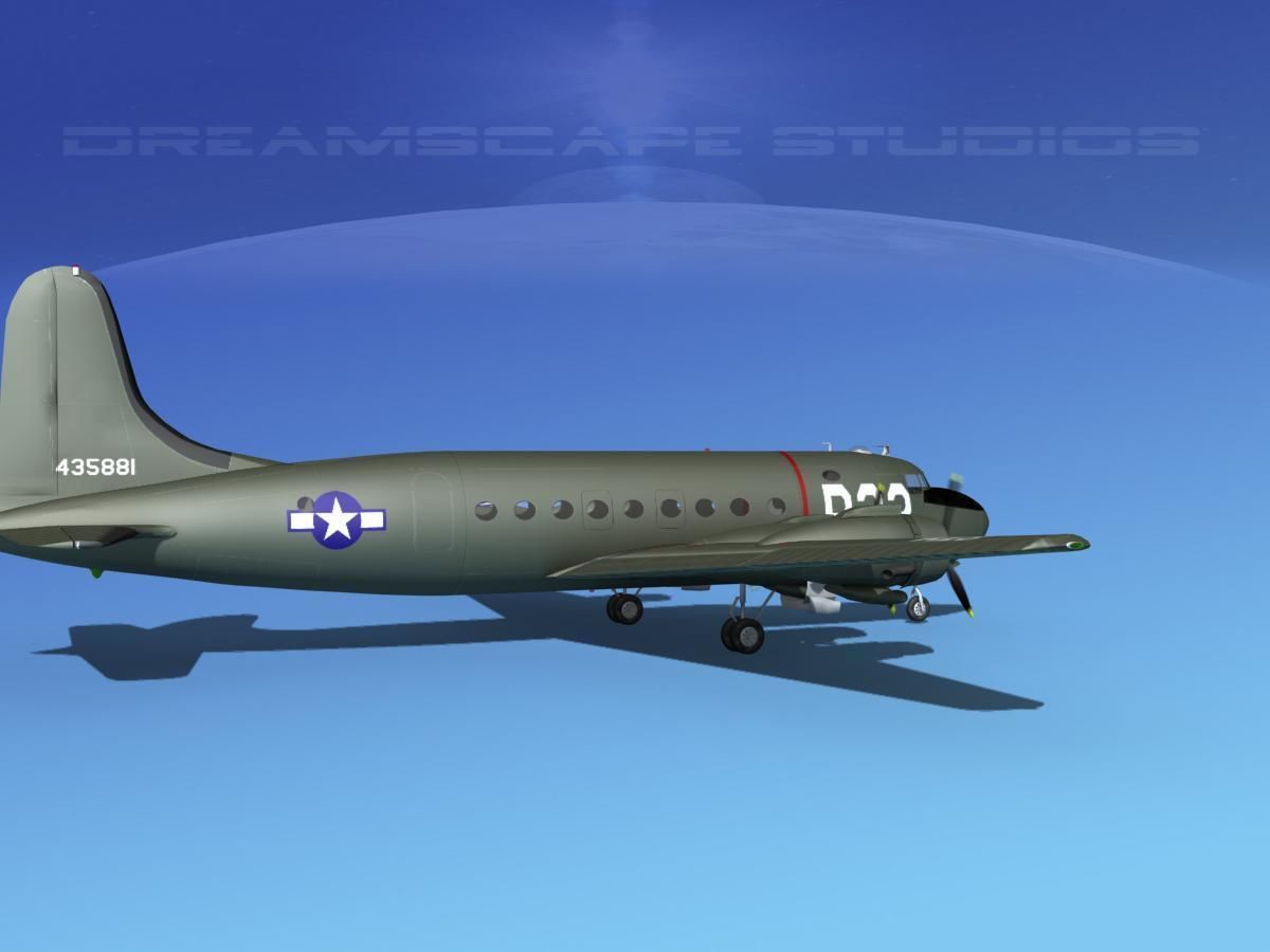 Douglas C-54 Skymaster V02 3D model_2