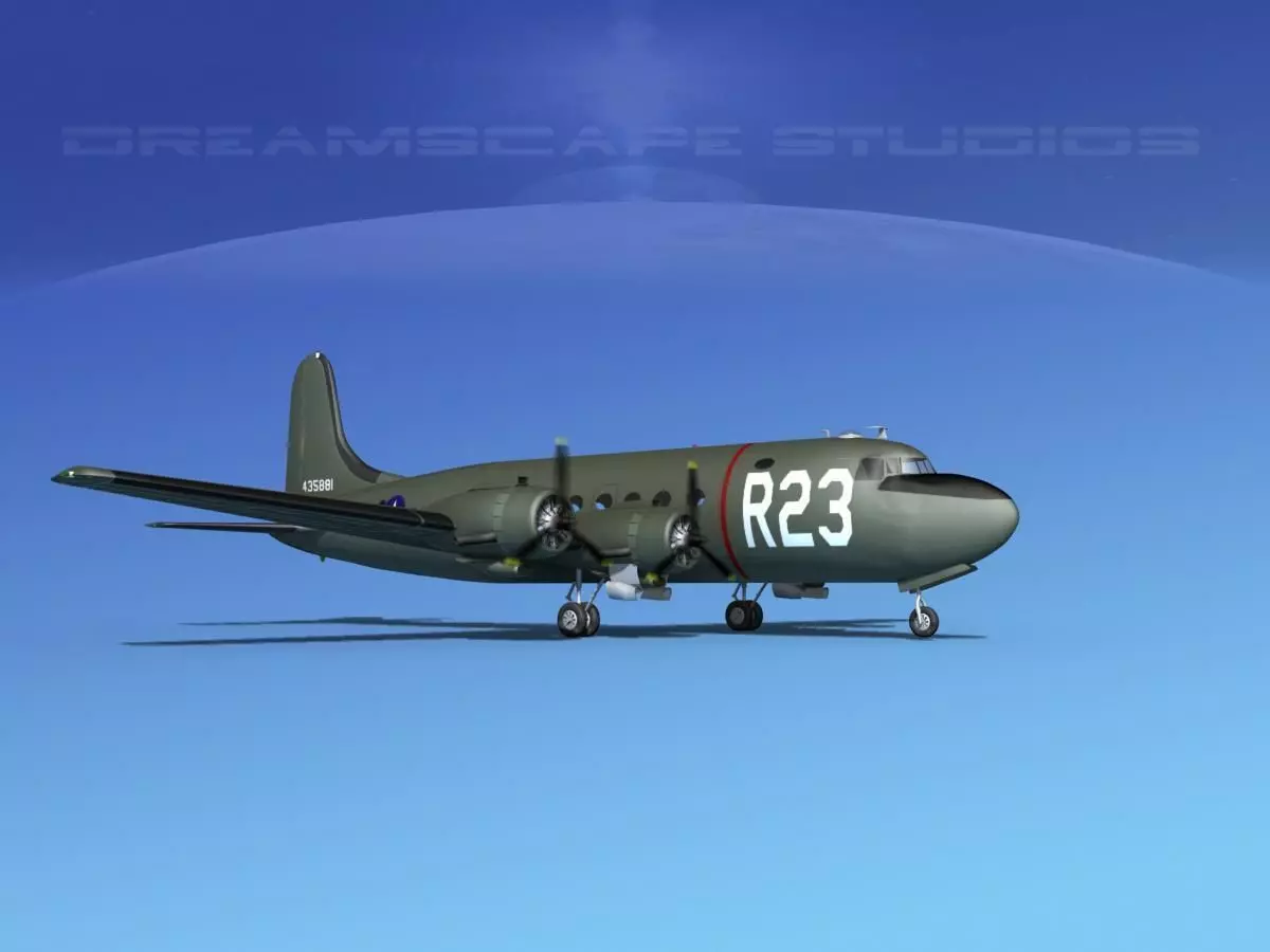 Douglas C-54 Skymaster V02 3D model_0