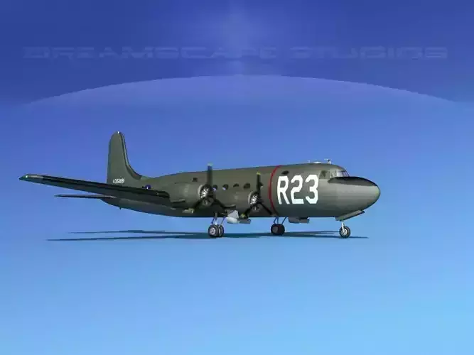 Douglas C-54 Skymaster V02 3D model