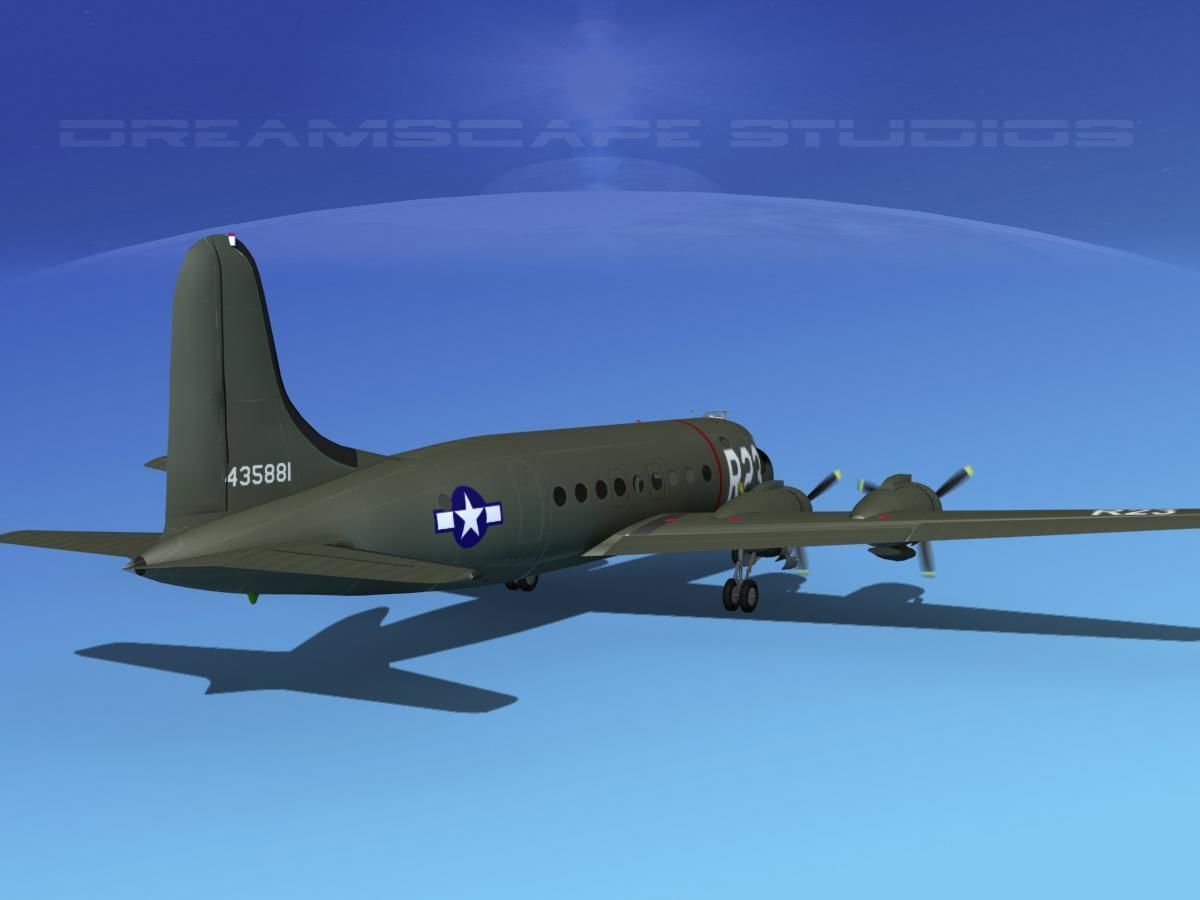 Douglas C-54 Skymaster V02 3D model_3