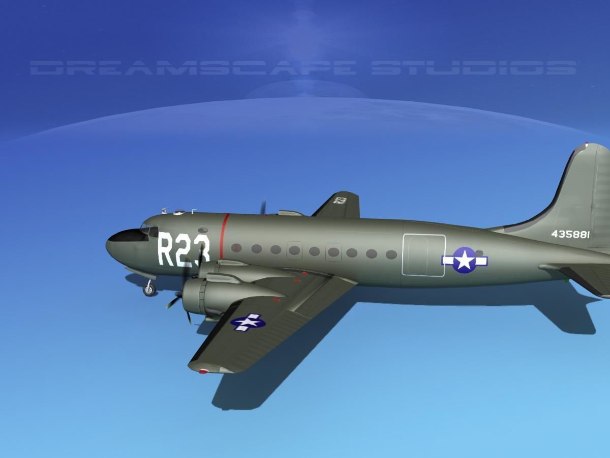 Douglas C-54 Skymaster V02 3D model_6
