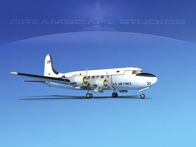 Douglas C-54 Skymaster V04 3D model