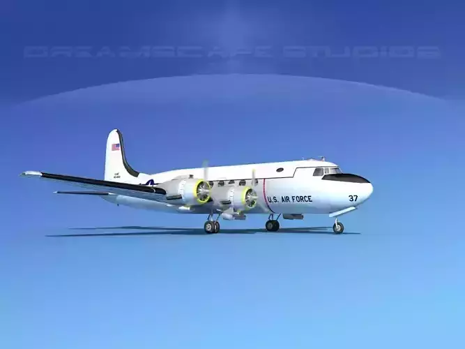 Douglas C-54 Skymaster V04 3D model