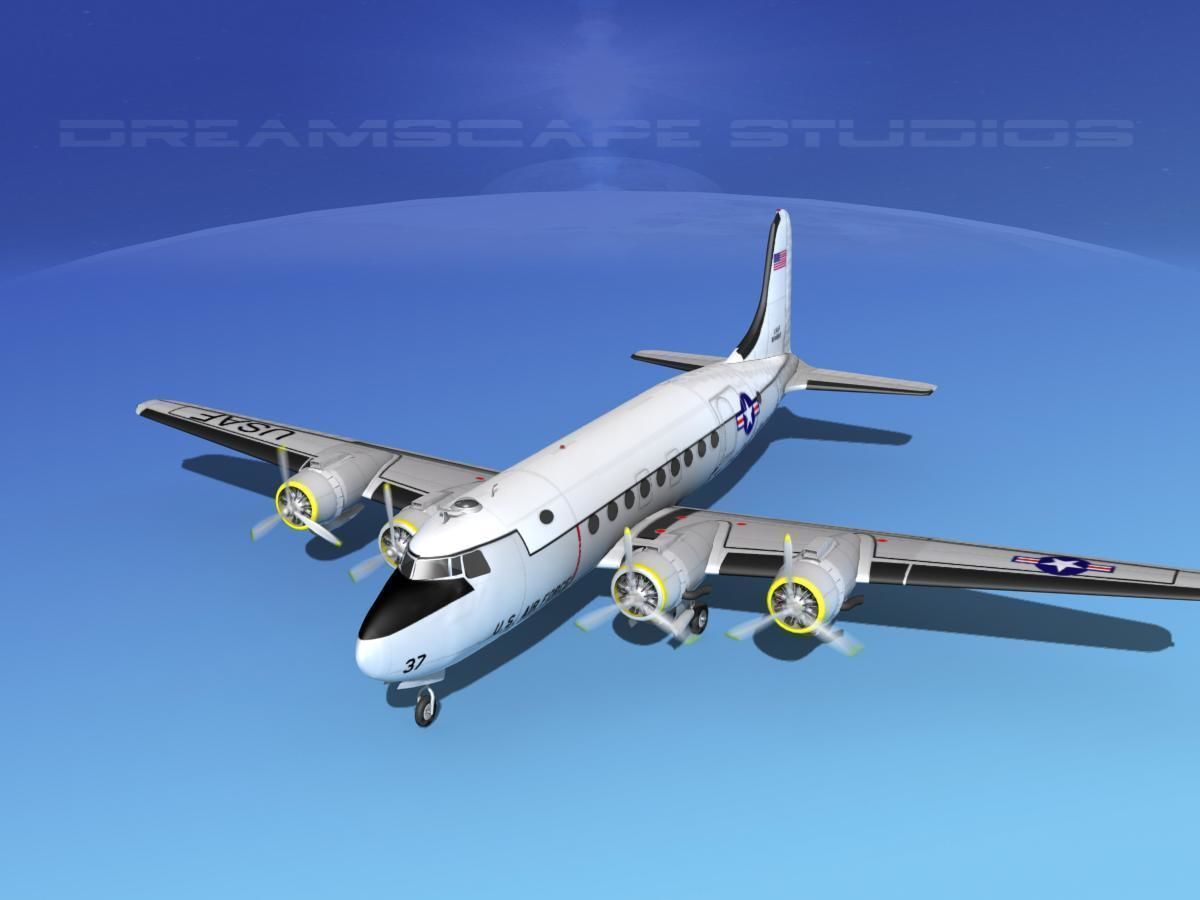 Douglas C-54 Skymaster V04 3D model_8