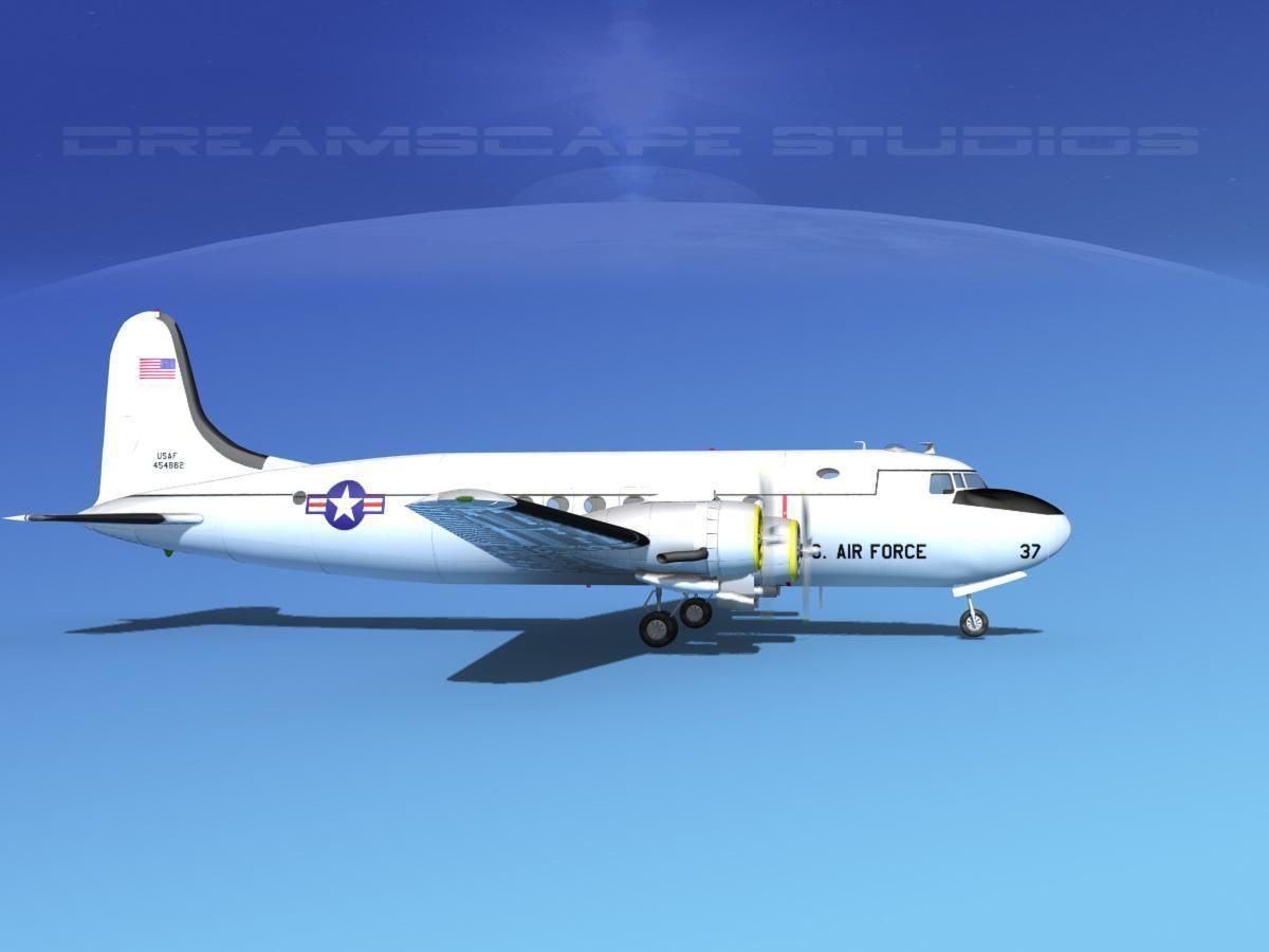 Douglas C-54 Skymaster V04 3D model_1