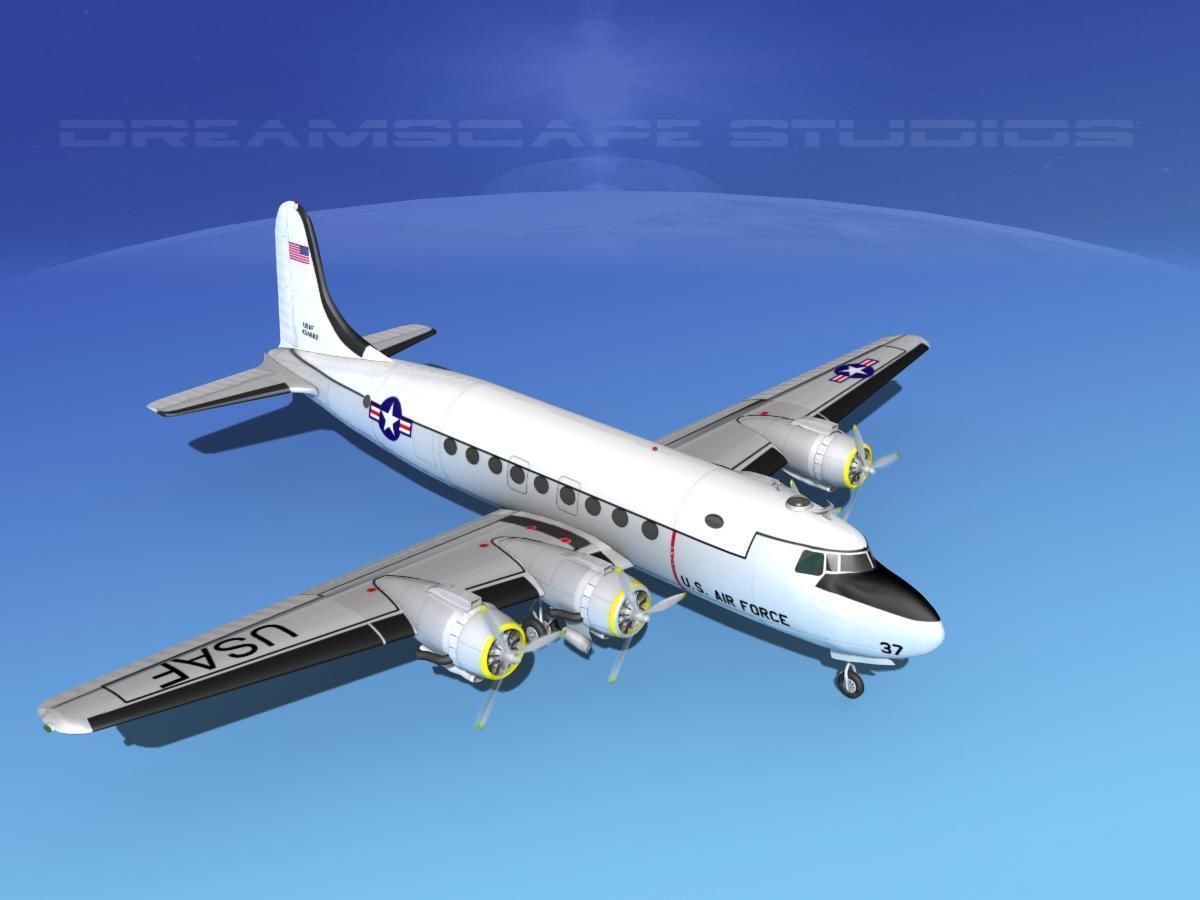 Douglas C-54 Skymaster V04 3D model_10