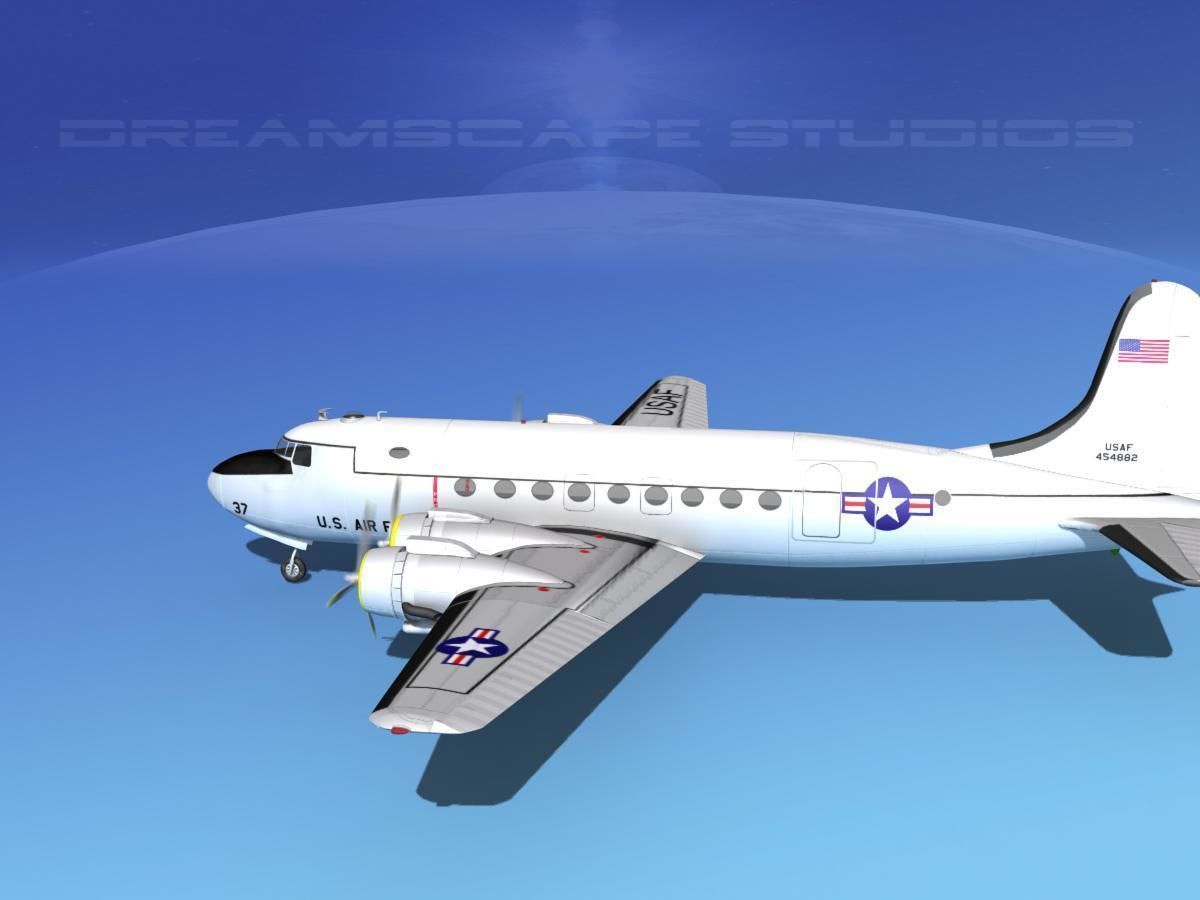 Douglas C-54 Skymaster V04 3D model_6